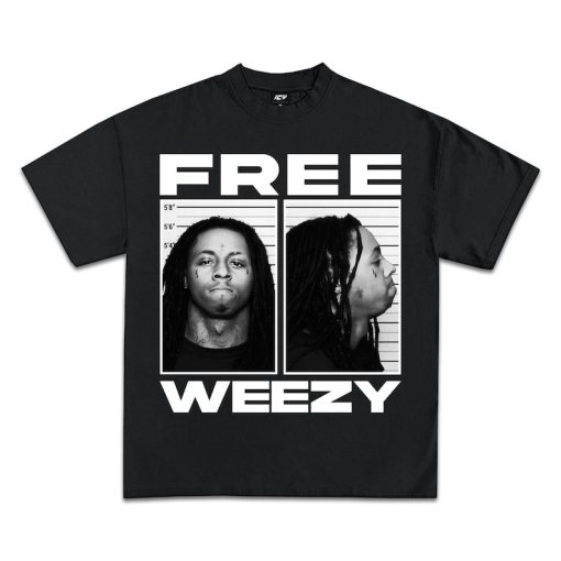 FREE WEEZY Lil Wayne Jumbo T-Shirt | Rap Tee Vintage Style Concert Graphic Face Tee | Rare Hip Hop Young Money Drake |