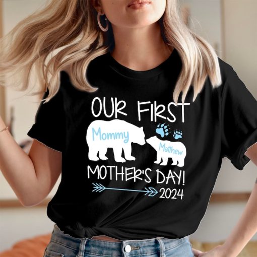 PERSONALISED_TSHIRT (795-A) Our First Mother's Day T-Shirt Mothers Day