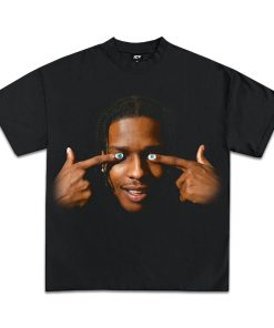 ASAP ROCKY Jumbo T-Shirt | Rap Tee Vintage Style Concert Graphic Face Tee