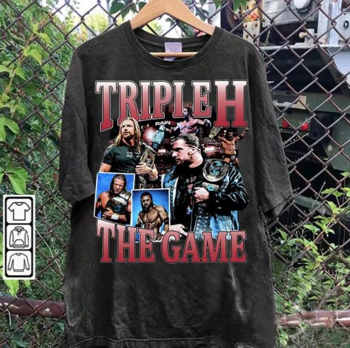 Vintage 90s Graphic Style Triple H T-Shirt - Triple H Sweatshirt - American Professional Wrestler Tee For Man and Woman