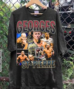 Vintage 90s Graphic Style Georges St-Pierre T-Shirt - Georges St-Pierre Sweatshirt - American Professional Boxer Tee For