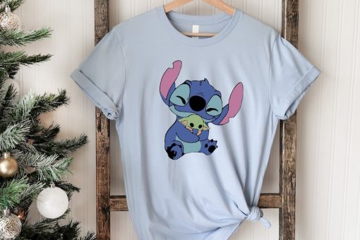 STITCH Baby Yoda SHIRT - Disneyworld Family Shirts, Disneyland Shirts