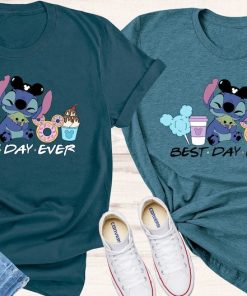 Best Day Ever Stitch & Baby Yoda Snacks Shirt- Disneyworld Family Shir