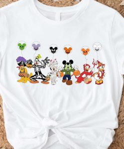 Disney Characters Halloween Skeleton Comfy Colors Shirt