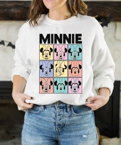 Disney Minnie Mouse Pastel Boxes T-Shirt Disneyland Family Matching Sh