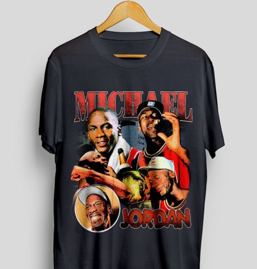 Michael Jordan Shirt Throwback Tee, T-shirt | Rap tee, Streetwear