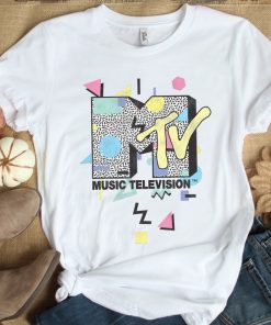 Music Television MTV Retro 90's Shape Design Logo Graphic Shirt