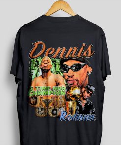 Dennis Rodman Shirt Throwback Front and Back BOOTLEG tee T-shirt