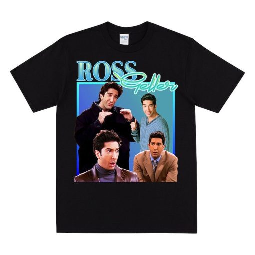 ROSS GELLER Homage T-shirt, Unisex 90s Style Graphic T Shirt