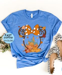 Fall Minnie Ear Tee, Fall Mickey Ear, Disney Fall Couple Tee