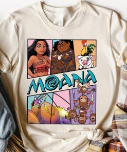 Disney Moana Characters Tamatoa Hei Hei Pua T-shirt