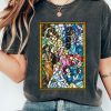 Disney All Princess Magical Characters Stained Glass Print Shirt