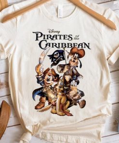 Funny Disney Mickey Mouse & Friends Pirates Of The Caribbean Retro Shi