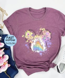 Disney Watercolor Castle Shirt, Disney Mickey Ears Castle Sweatshirt