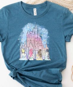 Disney Princess Shirt, Watercolor Castle Disney Tee, Disney Girls Trip