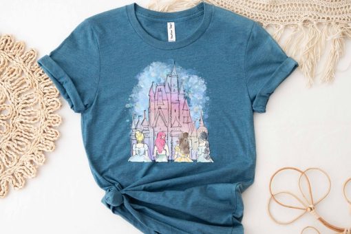 Disney Princess Shirt, Watercolor Castle Disney Tee, Disney Girls Trip