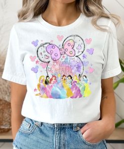 Princess Watercolor T-shirt, Disney Castle shirt