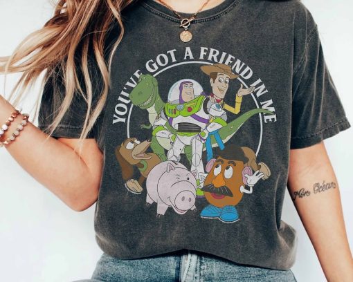 Disney Pixar Toy Story You've Got A Friend In Me Group Shot Retro Shir