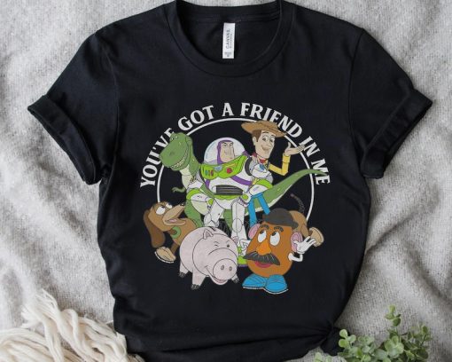 Disney Pixar Toy Story You've Got A Friend In Me Group Shot Retro Shir