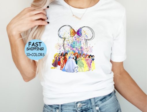 Disney Princess Shirt, Disney Watercolor Castle Tee, Disney Girl Trip