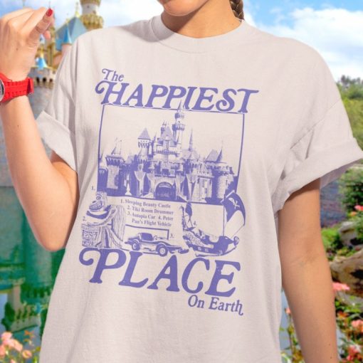 Happiest Place on Earth Vintage Style Graphic T-Shirt