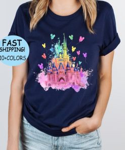 Disney Watercolor Castle Shirt, Disney Vacation sweatshirt