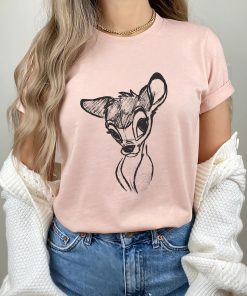 Retro Vintage Disney Bambi Sketch Portrait Shirt, Bambi Shirt