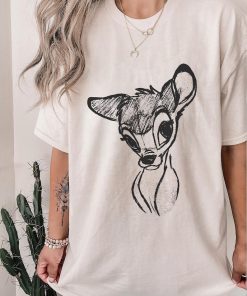 Retro Vintage Disney Bambi Sketch Portrait Shirt, Bambi Shirt