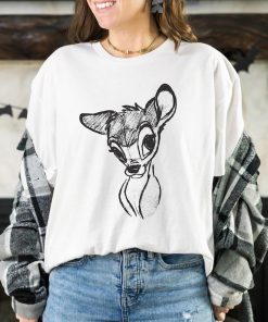 Retro Vintage Disney Bambi Sketch Portrait Shirt, Bambi Shirt