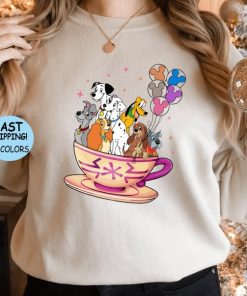 Disney Balloons Tea Cup Dog Shirt, Disney Dog and Friends Shirt