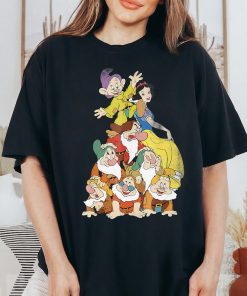 Disney Snow White Seven Dwarf Stack Graphic Shirt