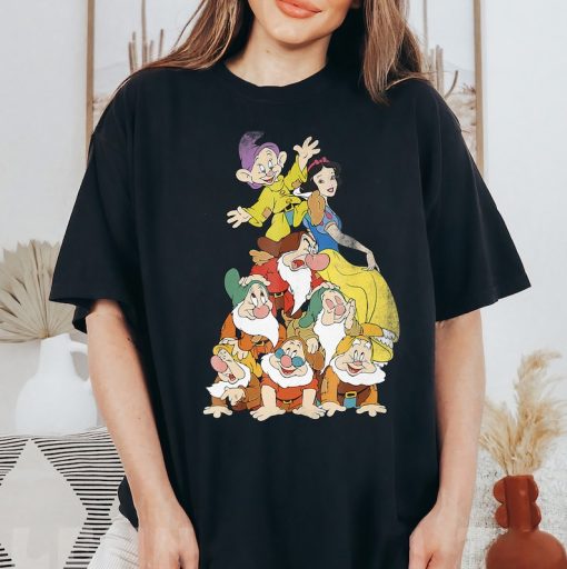 Disney Snow White Seven Dwarf Stack Graphic Shirt