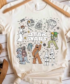 Star Wars Characters Group Shot Constellation Doodles Shirt