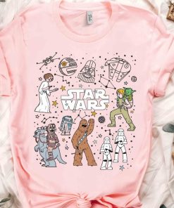 Star Wars Characters Group Shot Constellation Doodles Shirt