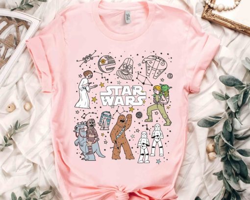 Star Wars Characters Group Shot Constellation Doodles Shirt