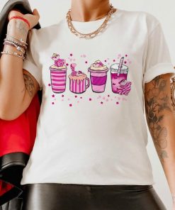 Cute Cheshire Cat Coffee Drink Cups Shirt, Alice in Wonderland Shirt