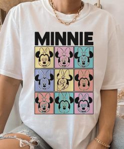 Disney Minnie Mouse Pastel Boxes T-Shirt Disneyland Family Matching Sh