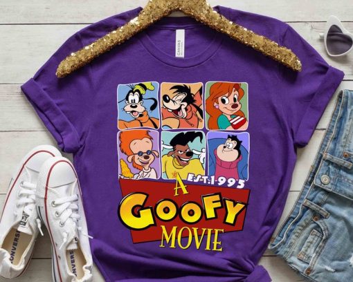 Disney A Goofy Movie Est 1995 Characters Group Shot Retro Shirt