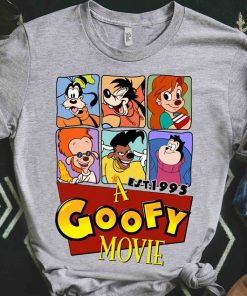 Disney A Goofy Movie Est 1995 Characters Group Shot Retro Shirt