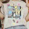 Music Television MTV Retro 90's Shape Design Logo Graphic Shirt