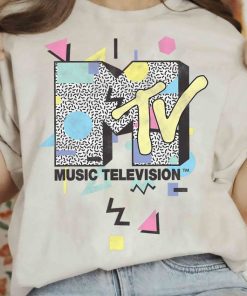 Music Television MTV Retro 90's Shape Design Logo Graphic Shirt