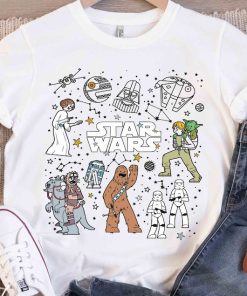 Star Wars Characters Group Shot Constellation Doodles Shirt