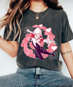 Marvel Spider-Man Into the Spider-Verse Gwen Stacy Hearts Shirt