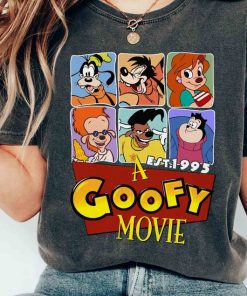 Disney A Goofy Movie Est 1995 Characters Group Shot Retro Shirt