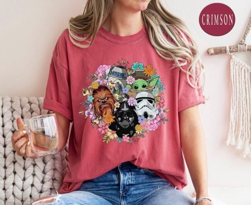 Comfort Colors® Retro Flower Star Wars Characters Shirt, Stormtrooper