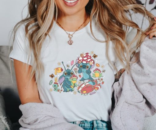 Stitch Shirt, Disney Cottagecore Shirt, Disney Mushroom Shirt