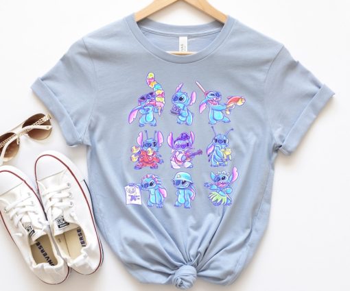 Disney Stitch Shirt, Disney Figures Shirt, Summer Mode Shirt