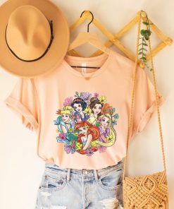 Vintage Floral Disney Princess Shirt, Disney Princess Shirt