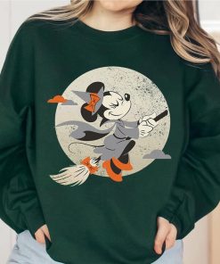 Disney Minnie Mouse Flying Witch Costume Halloween T-Shirt