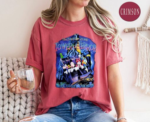 Comfort Colors® Retro Mickey And Friends Tower Of Terror Shirt